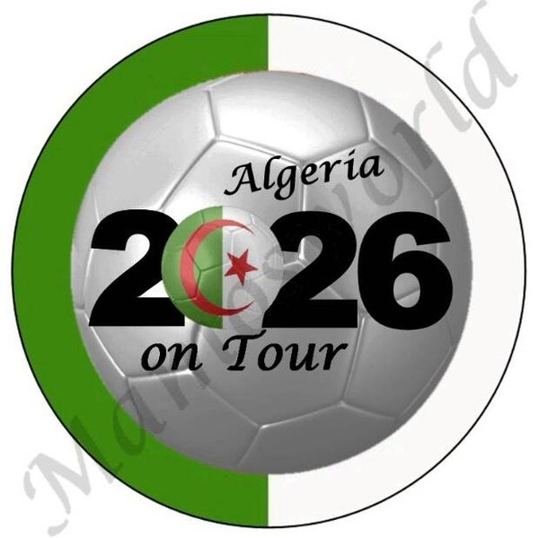Aufkleber - Sticker - On Tour 2026 - Algerien - 60 oder 90 mm Ø
