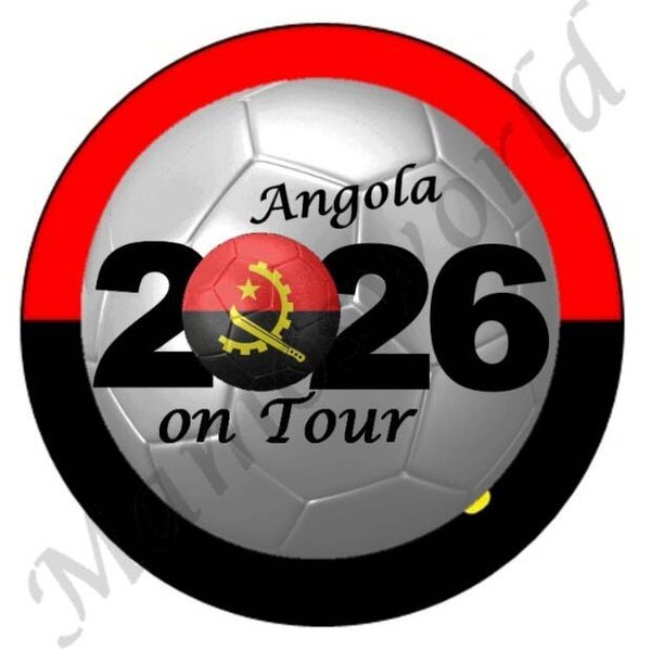 Aufkleber - Sticker - On Tour 2026 - Angola - 60 oder 90 mm Ø