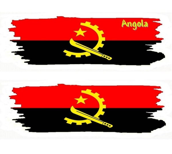 Aufkleber - Flagge - Angola - versch. Motive - 125x40 mm