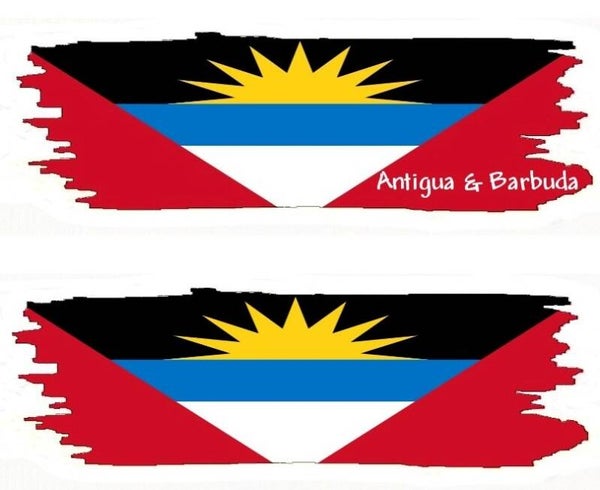 Aufkleber - Flagge - Antigua & Barbuda - versch. Motive - 125x40 mm