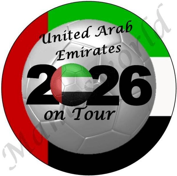 Aufkleber - Sticker - On Tour 2026 - Vereinigte Arabische Emirate - 60 oder 90 mm Ø