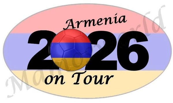 Aufkleber - Sticker - On Tour 2026 - Armenien - versch. Größen - Oval