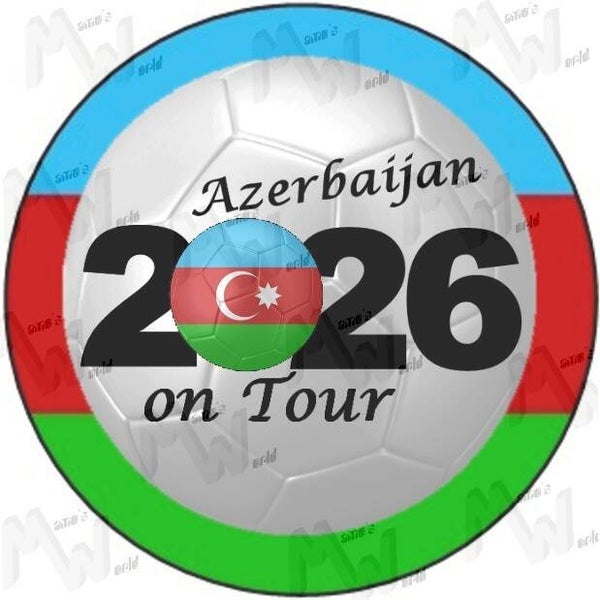 Aufkleber - Sticker - On Tour 2026 - Aserbaidschan - 60 oder 90 mm Ø