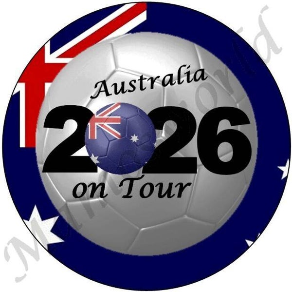 Aufkleber - Sticker - On Tour 2026 - Australien - 60 oder 90 mm Ø