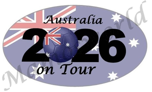 Aufkleber - Sticker - On Tour 2026 - Australien - versch. Größen - Oval