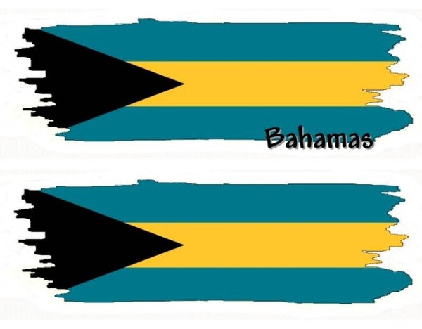 Aufkleber - Flagge - Bahamas - versch. Motive - 125x40 mm