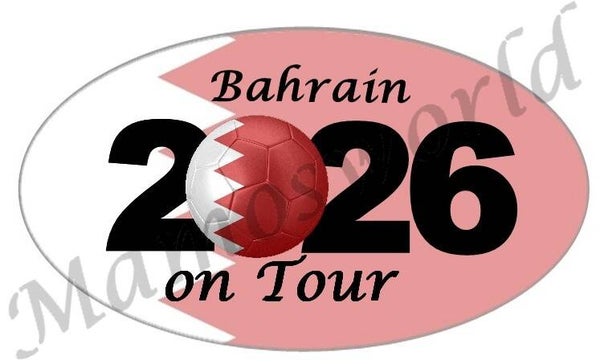 Aufkleber - Sticker - On Tour 2026 - Bahrain - versch. Größen - Oval