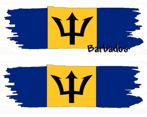 Aufkleber - Flagge - Barbados - versch. Motive - 125x40 mm