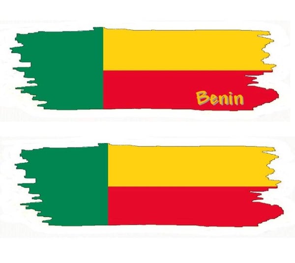 Aufkleber - Flagge - Benin - versch. Motive - 125x40 mm