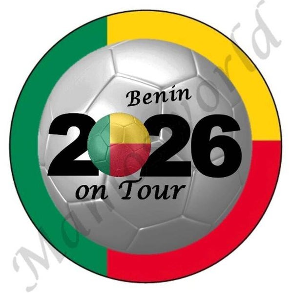 Aufkleber - Sticker - On Tour 2026 - Benin - 60 oder 90 mm Ø