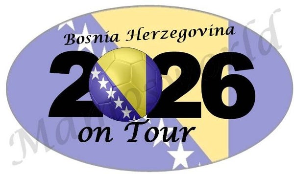 Aufkleber - Sticker - On Tour 2026 - Bosnien - versch. Größen - Oval