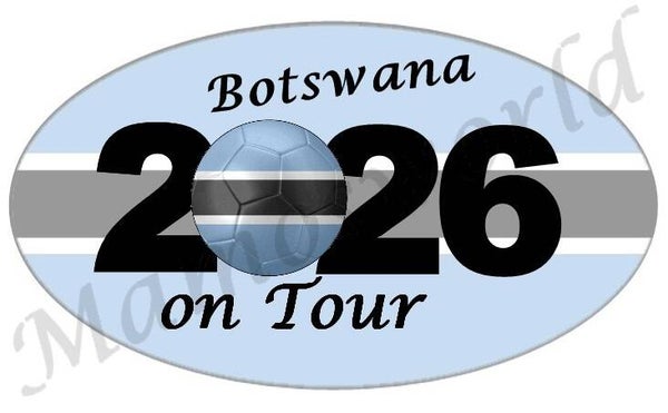 Aufkleber - Sticker - On Tour 2026 - Botswana - versch. Größen - Oval