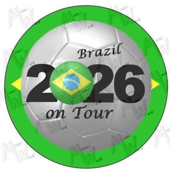 Aufkleber - Sticker - On Tour 2026 - Brasilien - 60 oder 90 mm Ø