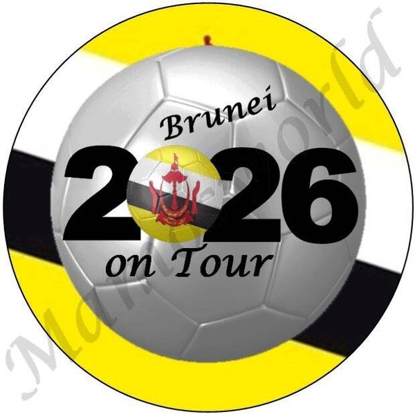 Aufkleber - Sticker - On Tour 2026 - Brunei - 60 oder 90 mm Ø