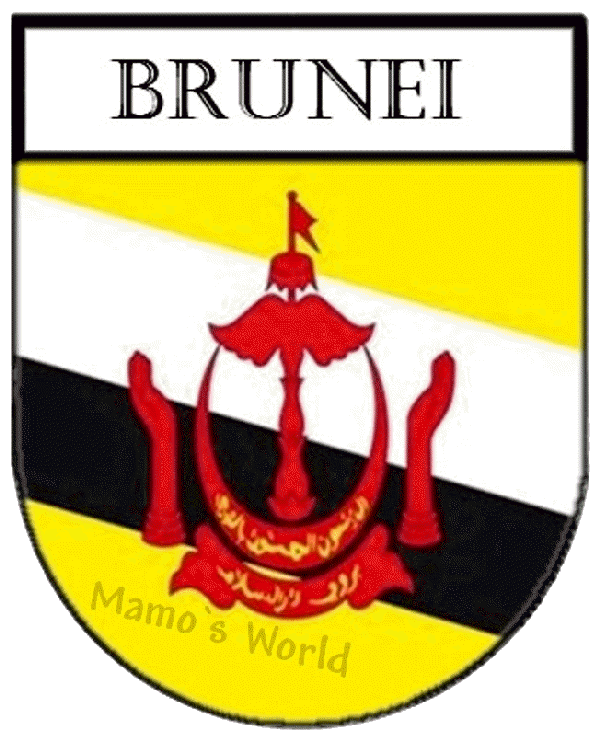 Aufkleber - Sticker - Wappen - Flagge  Brunei