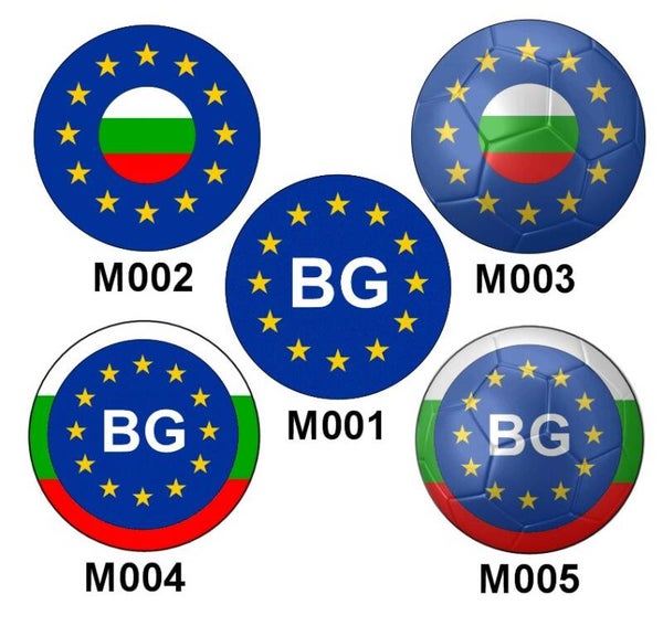 Aufkleber - Rund - Bulgarien - Europäische Union - versch. Motive