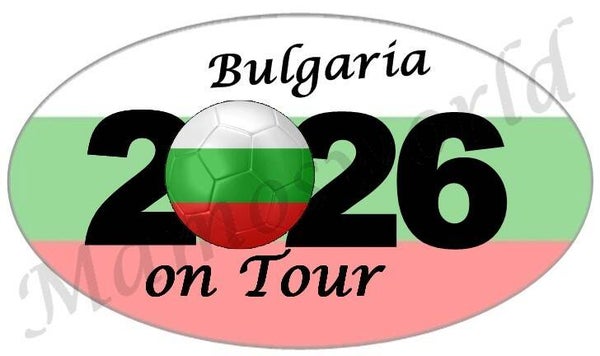 Aufkleber - Sticker - On Tour 2026 - Bulgarien - versch. Größen - Oval