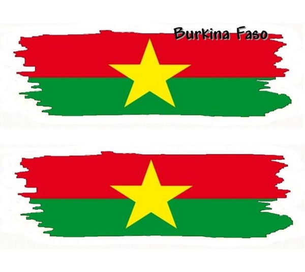 Aufkleber - Flagge - Burkina Faso - versch. Motive - 125x40 mm