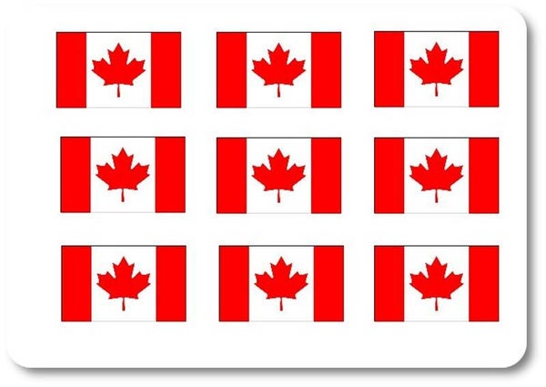 Aufkleber - Sticker - Canada Flagge - Set - 18 Stück - 25x15 mm