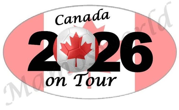 Aufkleber - Sticker - On Tour 2026 - Canada - versch. Größen - Oval