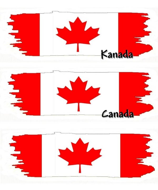 Aufkleber - Flagge - Kanada - versch. Motive - 125x40 mm