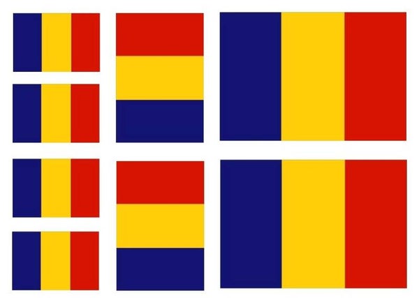 Aufkleber - Sticker - Chad  Flagge - Set - 8 Stück - versch. Größen