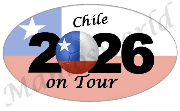 Aufkleber - Sticker - On Tour 2026 - Chile - versch. Größen - Oval