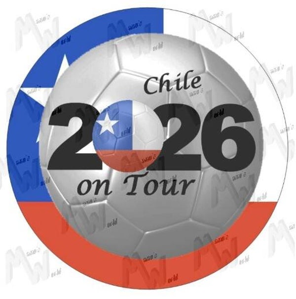 Aufkleber - Sticker - On Tour 2026 - Chile - 60 oder 90 mm Ø