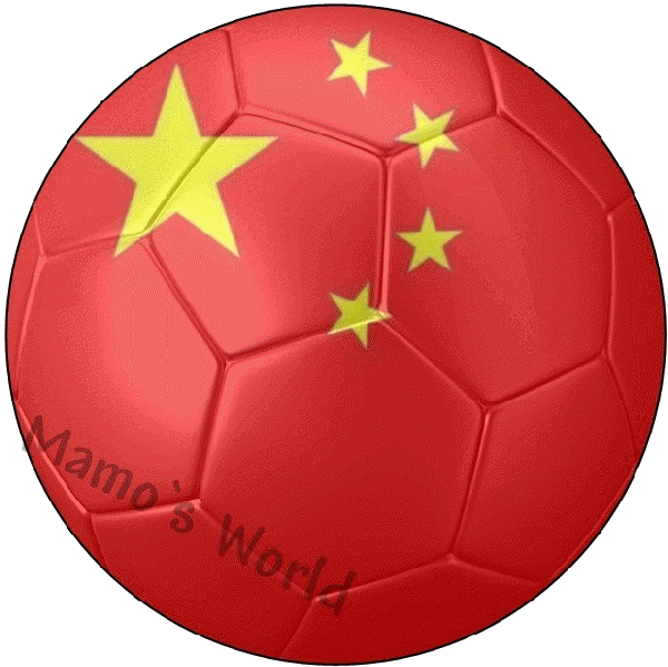 Aufkleber - Sticker - Fußballflagge Rund - China - versch. Größen
