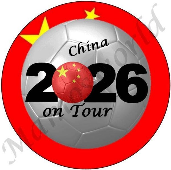 Aufkleber - Sticker - On Tour 2026 - China - 60 oder 90 mm Ø