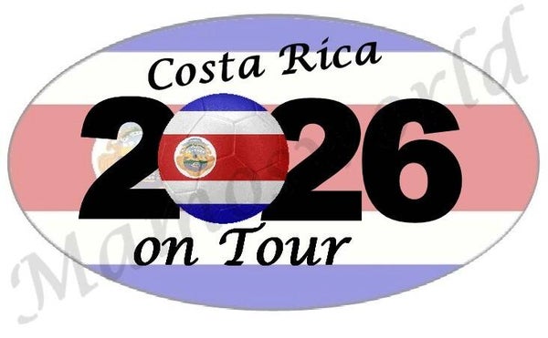 Aufkleber - Sticker - On Tour 2026 - Costa Rica - versch. Größen - Oval