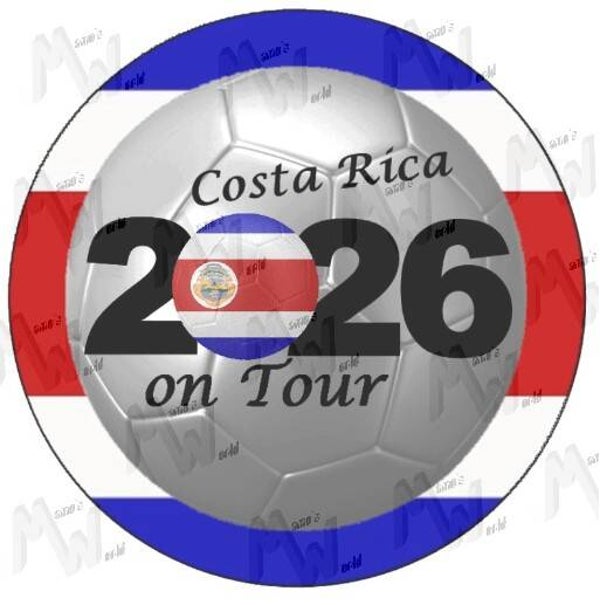 Aufkleber - Sticker - On Tour 2026 - Costa Rica - 60 oder 90 mm Ø