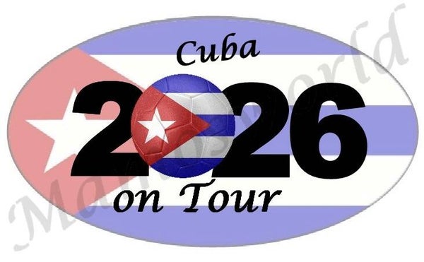 Aufkleber - Sticker - On Tour 2026 - Cuba - versch. Größen - Oval