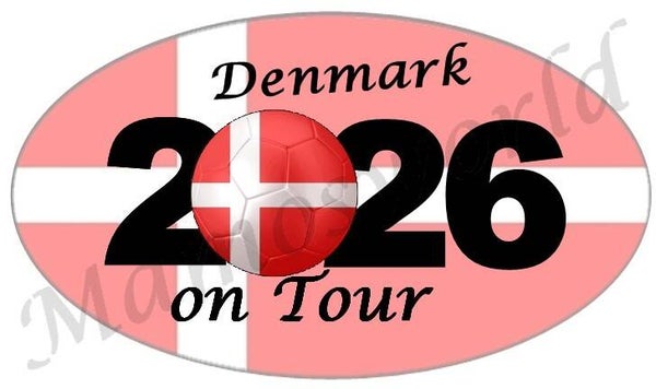 Aufkleber - Sticker - On Tour 2026 - Dänemark - versch. Größen - Oval