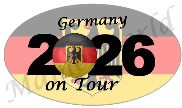 Aufkleber - Sticker - On Tour 2026 - Deutschland - versch. Größen - Oval