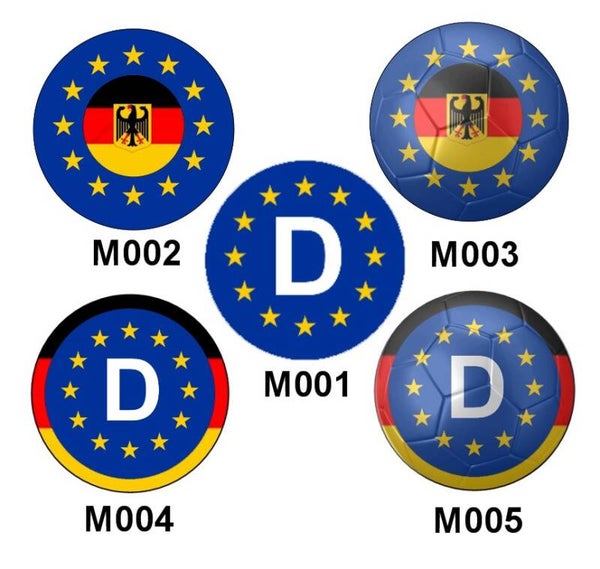 Aufkleber - Rund - Deutschland - Europäische Union - versch. Motive