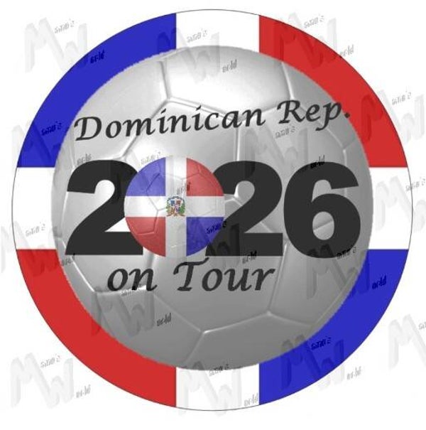 Aufkleber - Sticker - On Tour 2026 - Dominikanische Republik - 60 oder 90 mm Ø