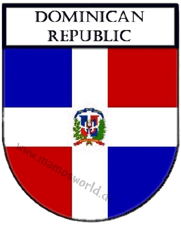 Aufkleber - Sticker - Wappen - Dominican Republic  Flagge - versch. Größen