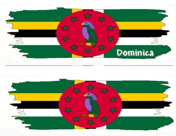 Aufkleber - Flagge - Dominica - versch. Motive - 125x40 mm