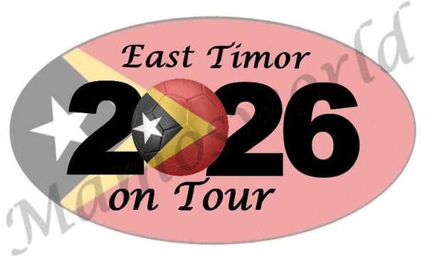 Aufkleber - Sticker - On Tour 2026 - East Timor - versch. Größen - Oval