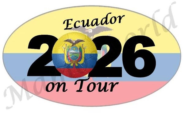 Aufkleber - Sticker - On Tour 2026 - Ecuador - versch. Größen - Oval