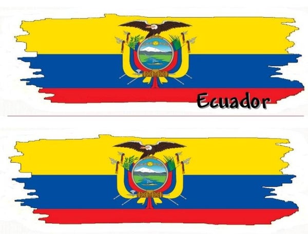 Aufkleber - Flagge - Ecuador - versch. Motive - 125x40 mm