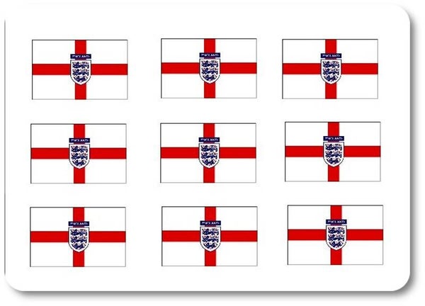 Aufkleber - Sticker - England Flagge - Set - 18 Stück - 25x15 mm