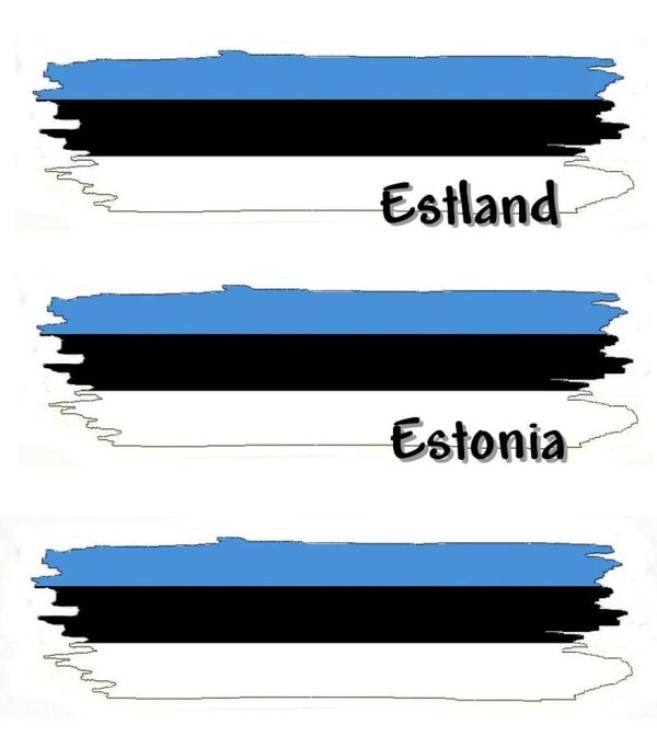 Aufkleber - Flagge - Estland - versch. Motive - 125x40 mm