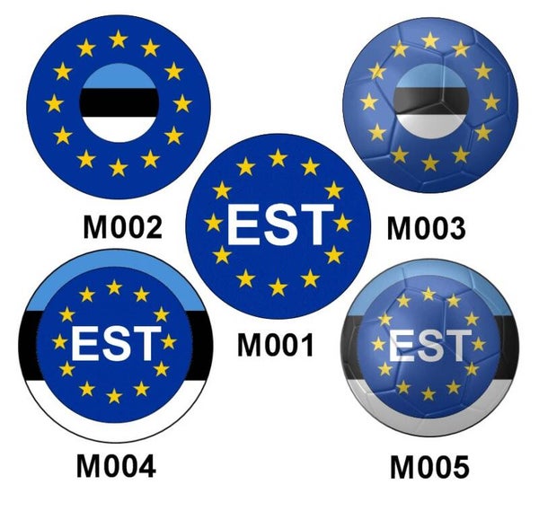 Aufkleber - Rund - Estland - Europäische Union - versch. Motive