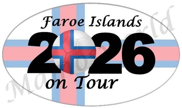 Aufkleber - Sticker - On Tour 2026 - Färöer Inseln - versch. Größen - Oval