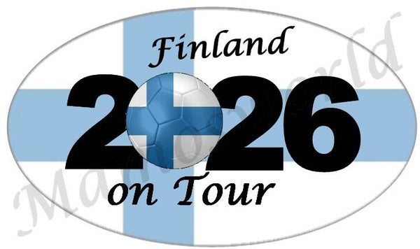 Aufkleber - Sticker - On Tour 2026 - Finnland - versch. Größen - Oval