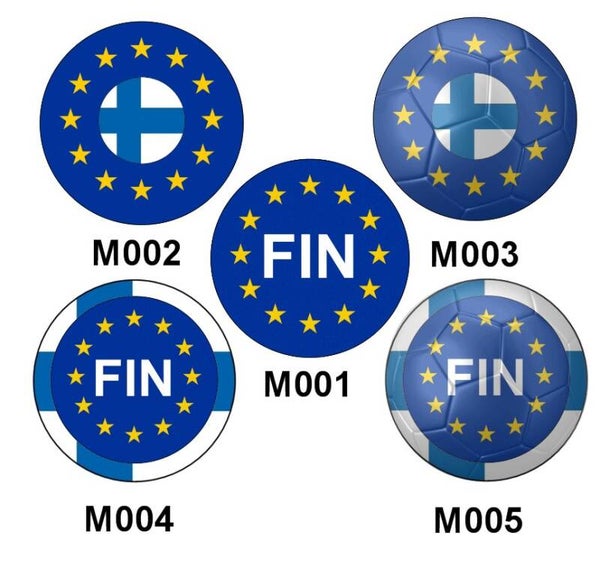 Aufkleber - Rund - Finnland - Europäische Union - versch. Motive