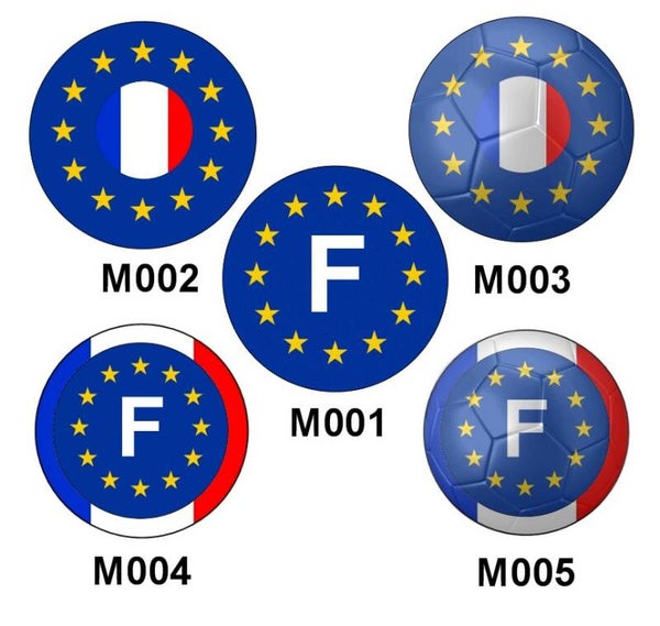 Aufkleber - Rund - Frankreich - Europäische Union - versch. Motive