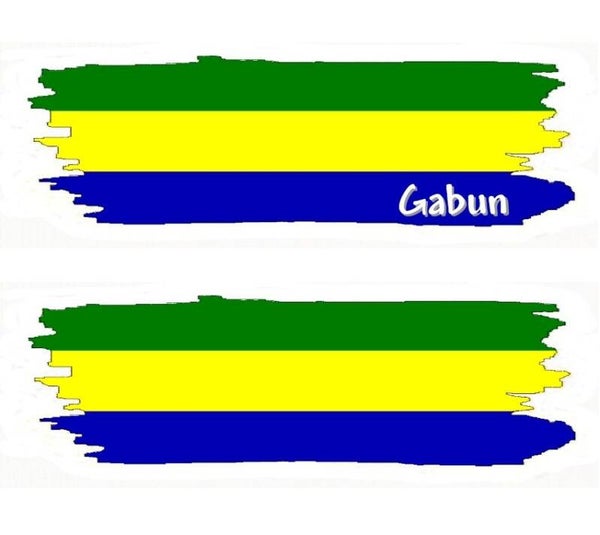 Aufkleber - Flagge - Gabun - versch. Motive - 125x40 mm